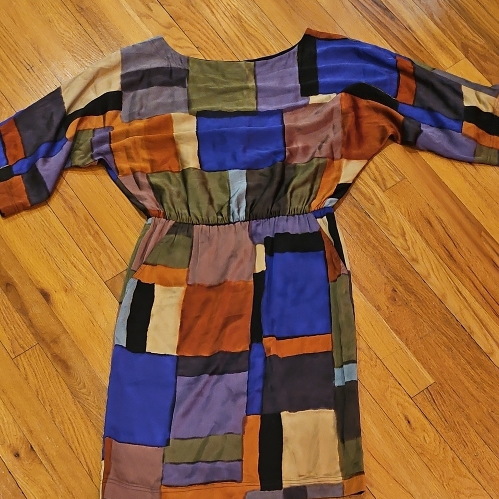 St. John Multicolor Long Sleeve Dress
